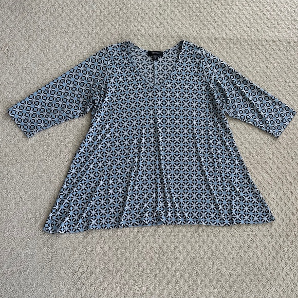 Lot of 2 Karen Kane Print Stretch Tops/Blouses Size 1X Office Fall Lightweight - Picture 10 of 16